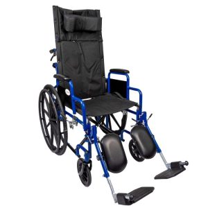 Rehamo Steely Reclining Wheelchair Elevated Leg Rests – 18 Inch