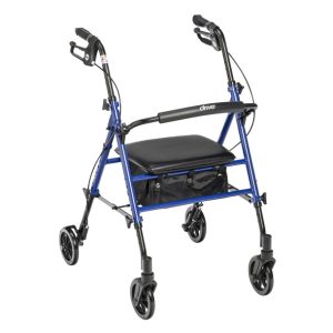 Adjustable Height Rollator, 6″ Casters