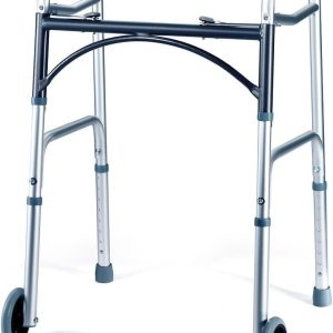 Lightweight, folding walker with wheels