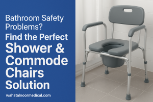 Shower and commode chairs for safe and comfortable bathroom use